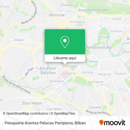 Mapa Peluquería Arantxa Pelucas Pamplona