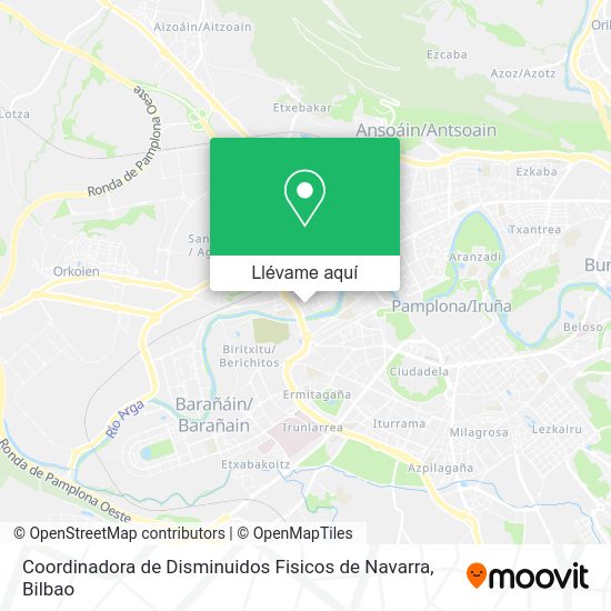 Mapa Coordinadora de Disminuidos Fisicos de Navarra