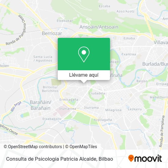 Mapa Consulta de Psicología Patricia Alcalde