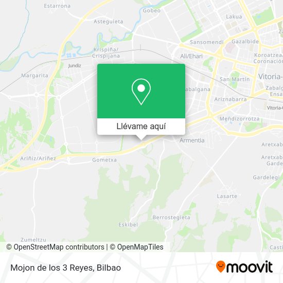 Mapa Mojon de los 3 Reyes