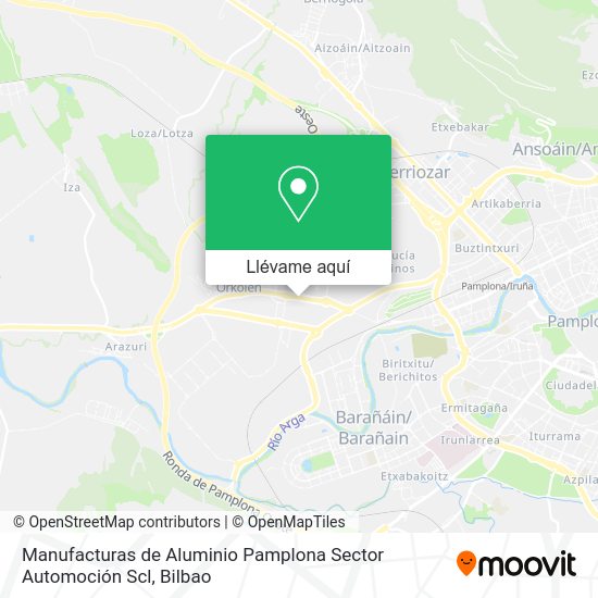 Mapa Manufacturas de Aluminio Pamplona Sector Automoción Scl