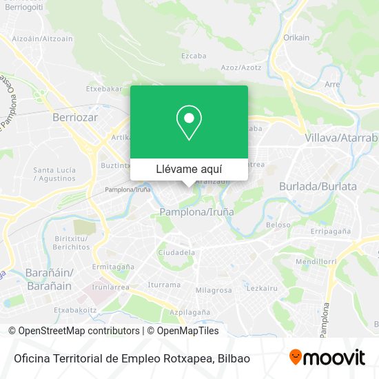 Mapa Oficina Territorial de Empleo Rotxapea