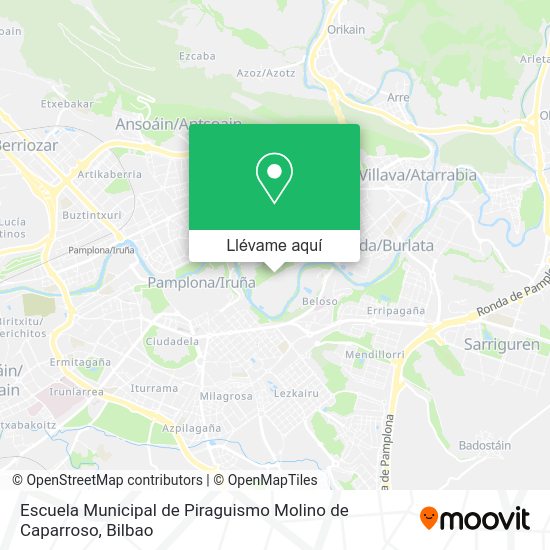 Mapa Escuela Municipal de Piraguismo Molino de Caparroso
