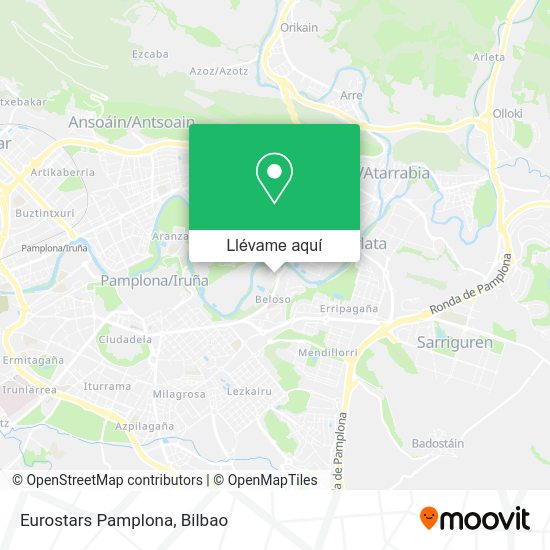 Mapa Eurostars Pamplona