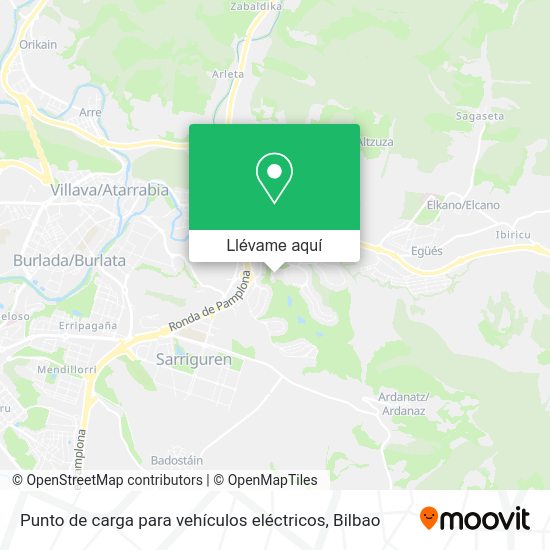 Mapa Punto de carga para vehículos eléctricos