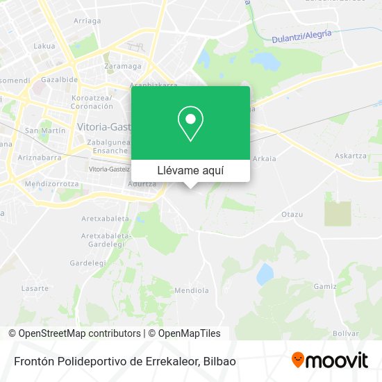 Mapa Frontón Polideportivo de Errekaleor