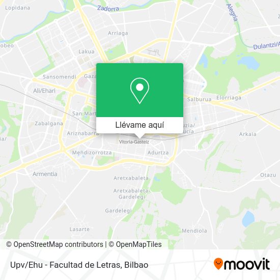 Mapa Upv/Ehu - Facultad de Letras