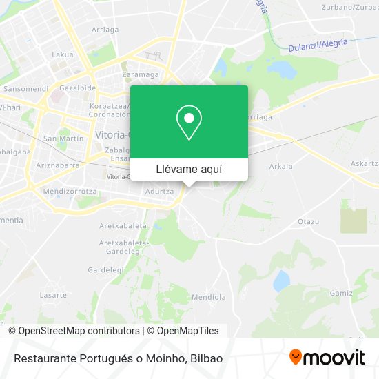 Mapa Restaurante Portugués o Moinho