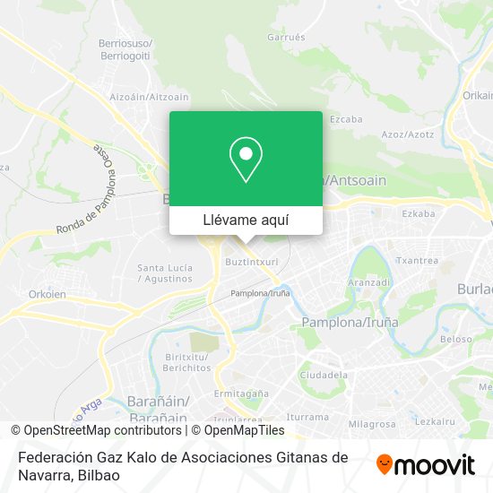 Mapa Federación Gaz Kalo de Asociaciones Gitanas de Navarra