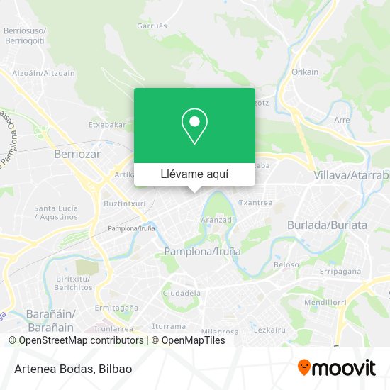 Mapa Artenea Bodas