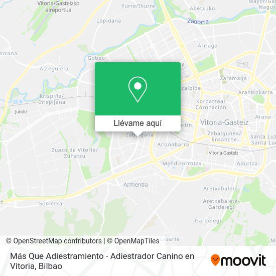 Mapa Más Que Adiestramiento - Adiestrador Canino en Vitoria
