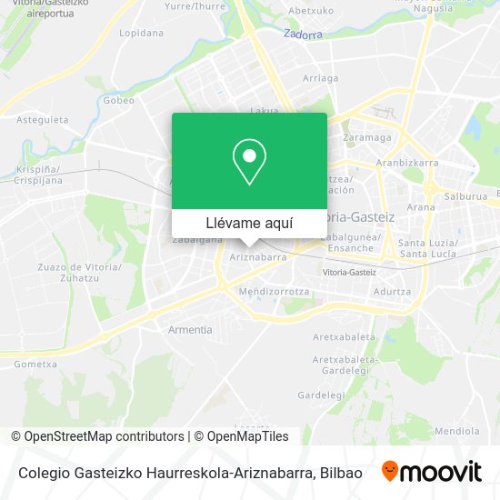 Mapa Colegio Gasteizko Haurreskola-Ariznabarra