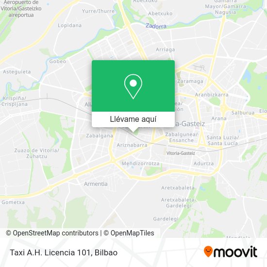 Mapa Taxi A.H. Licencia 101