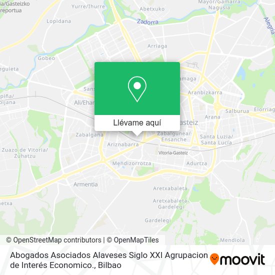 Mapa Abogados Asociados Alaveses Siglo XXI Agrupacion de Interés Economico.