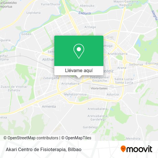 Mapa Akari Centro de Fisioterapia