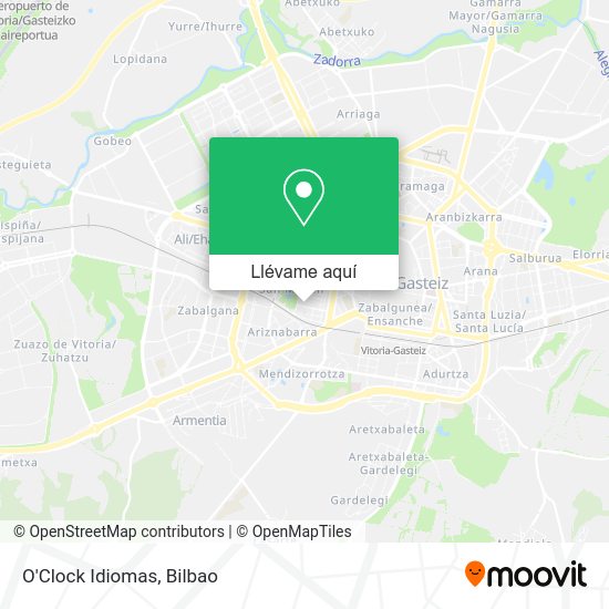 Mapa O'Clock Idiomas