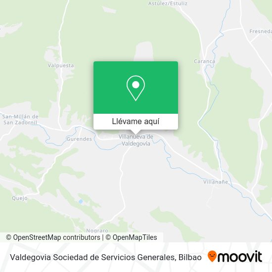 Mapa Valdegovia Sociedad de Servicios Generales