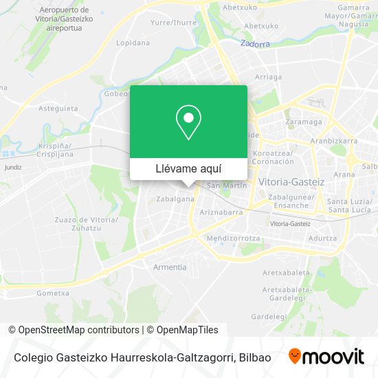Mapa Colegio Gasteizko Haurreskola-Galtzagorri