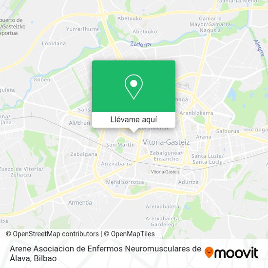 Mapa Arene Asociacion de Enfermos Neuromusculares de Álava