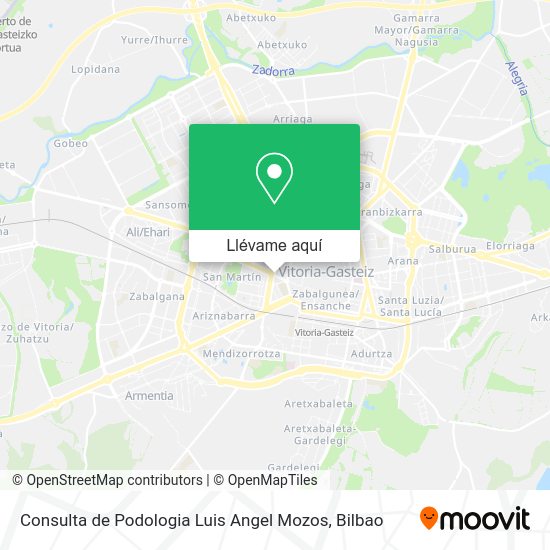 Mapa Consulta de Podologia Luis Angel Mozos