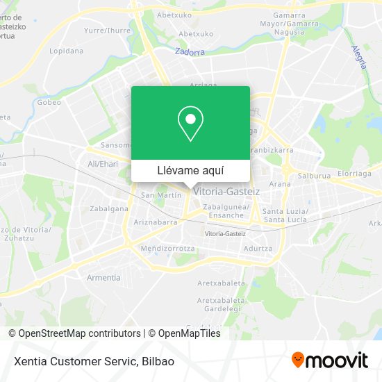 Mapa Xentia Customer Servic
