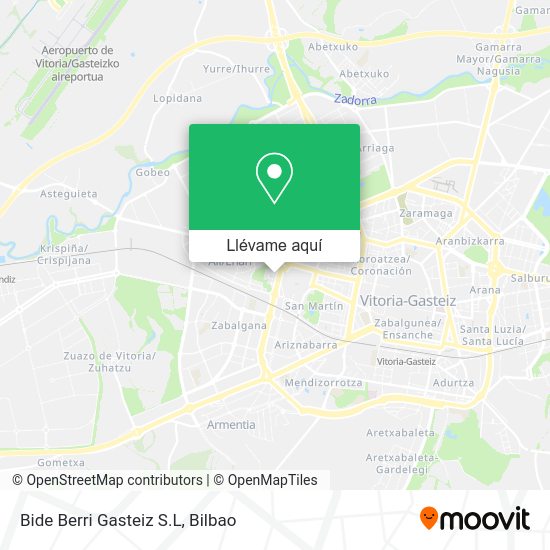 Mapa Bide Berri Gasteiz S.L