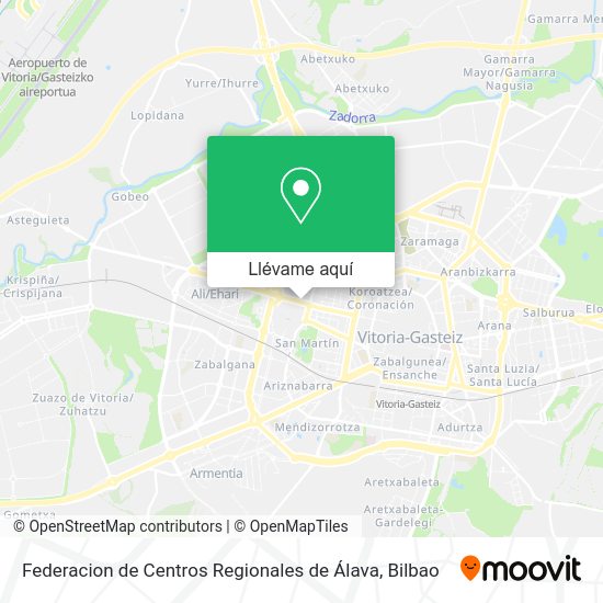 Mapa Federacion de Centros Regionales de Álava