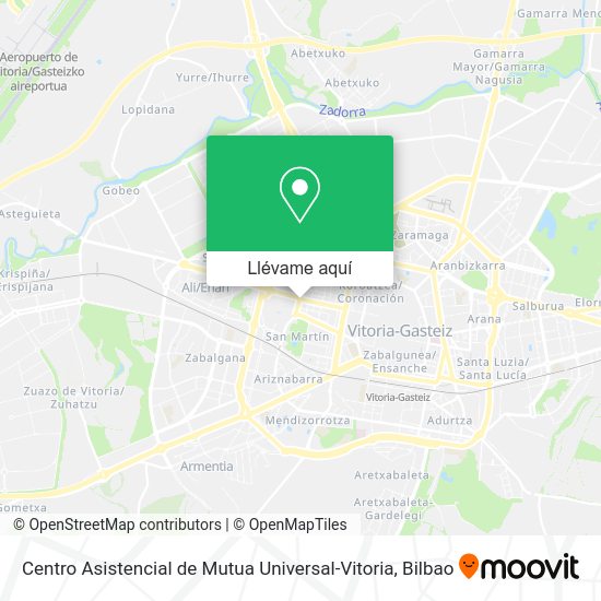 Mapa Centro Asistencial de Mutua Universal-Vitoria
