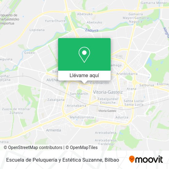Mapa Escuela de Peluquería y Estética Suzanne