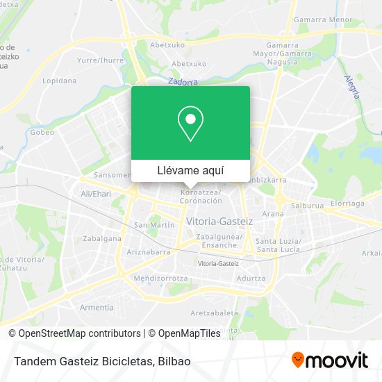 Mapa Tandem Gasteiz Bicicletas