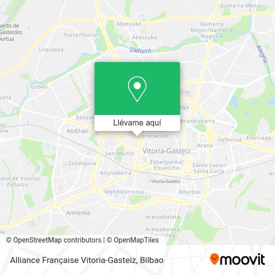 Mapa Alliance Française Vitoria-Gasteiz