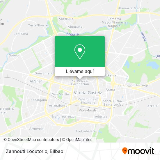 Mapa Zannouti Locutorio