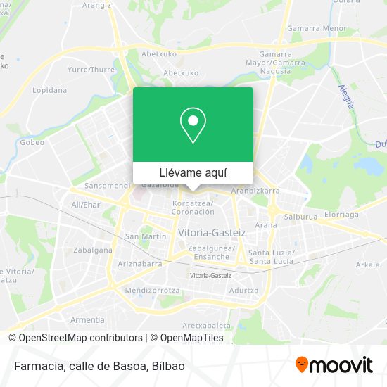 Mapa Farmacia, calle de Basoa