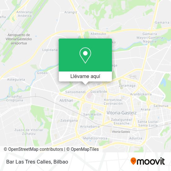 Mapa Bar Las Tres Calles
