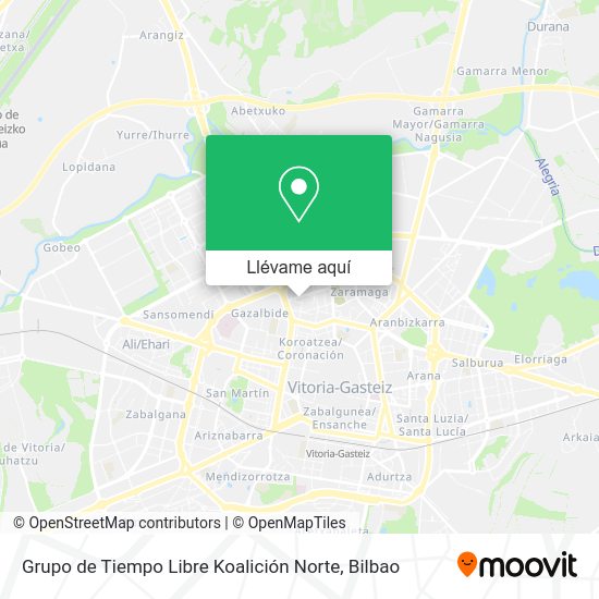 Mapa Grupo de Tiempo Libre Koalición Norte