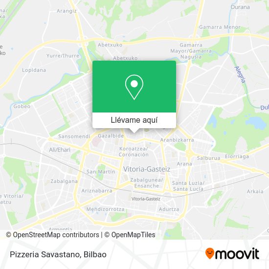 Mapa Pizzeria Savastano