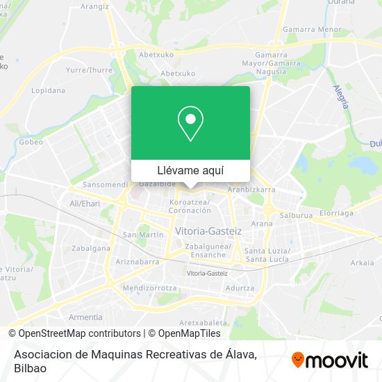 Mapa Asociacion de Maquinas Recreativas de Álava