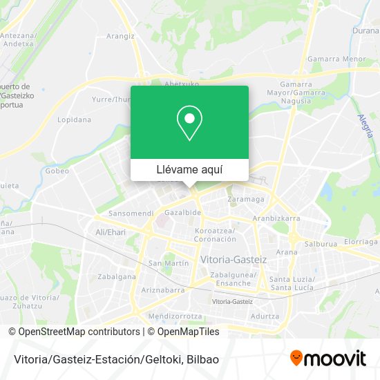 Mapa Vitoria / Gasteiz-Estación / Geltoki