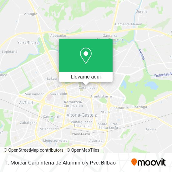 Mapa I. Moicar Carpintería de Aluiminio y Pvc