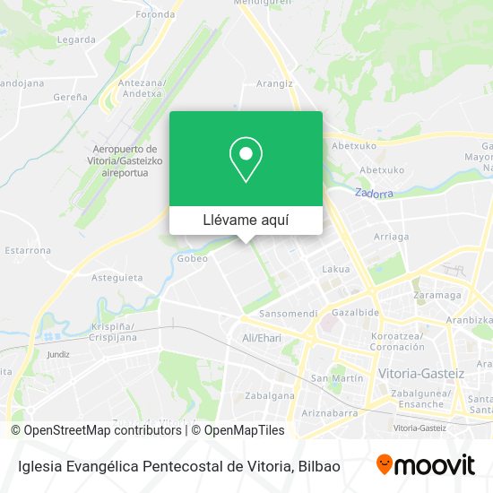 Mapa Iglesia Evangélica Pentecostal de Vitoria