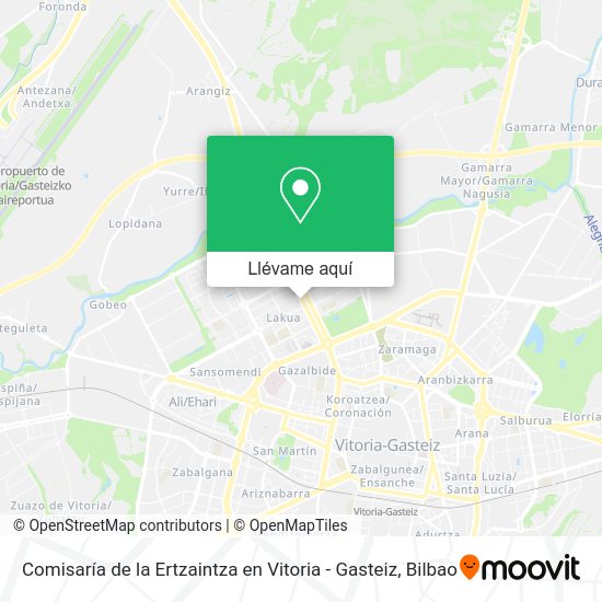 Mapa Comisaría de la Ertzaintza en Vitoria - Gasteiz