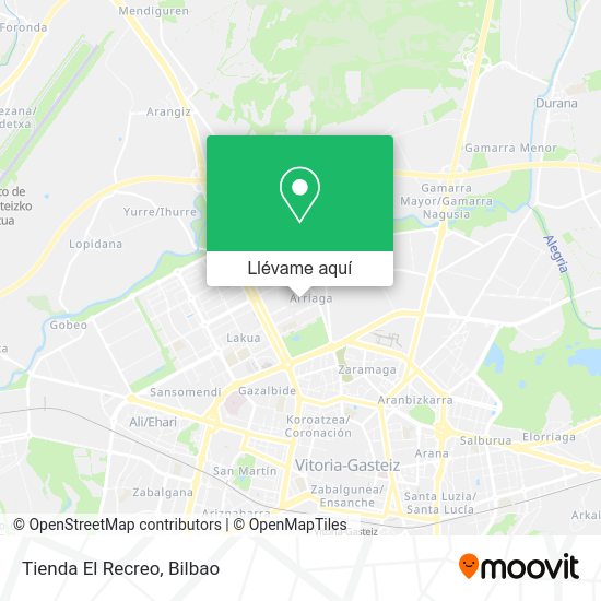 Mapa Tienda El Recreo