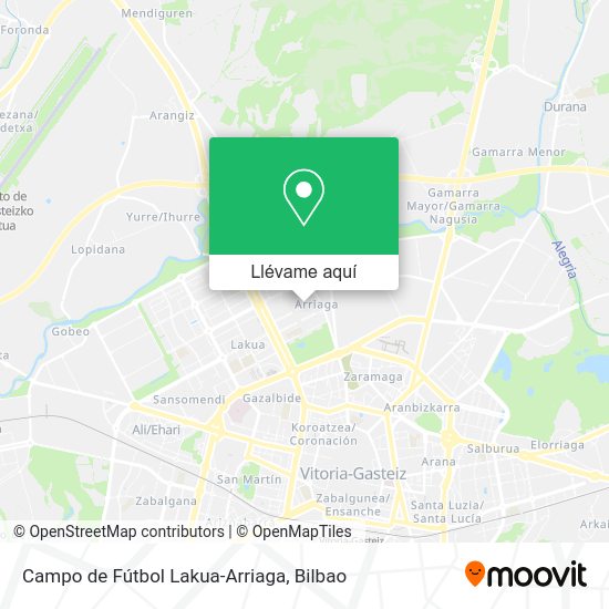 Mapa Campo de Fútbol Lakua-Arriaga