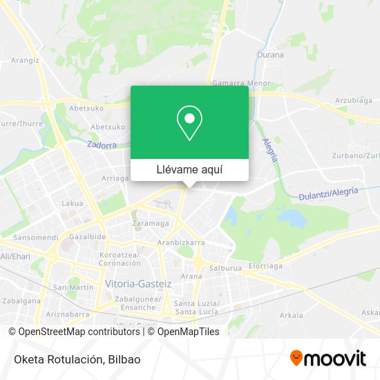 Mapa Oketa Rotulación
