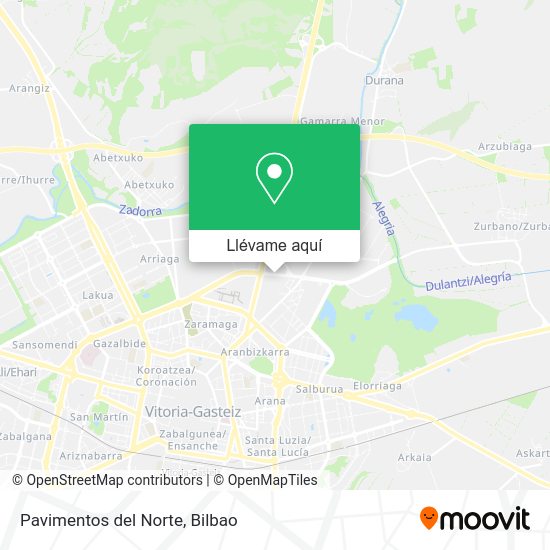 Mapa Pavimentos del Norte