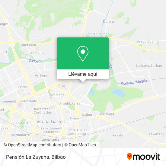 Mapa Pensión La Zuyana