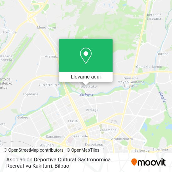 Mapa Asociación Deportiva Cultural Gastronomica Recreativa Kakiturri