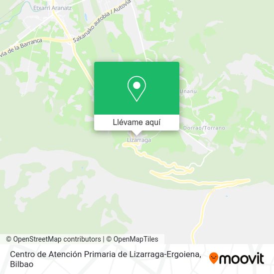 Mapa Centro de Atención Primaria de Lizarraga-Ergoiena