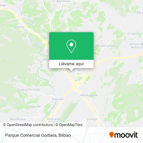 Mapa Parque Comercial Gorbeia
