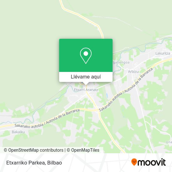 Mapa Etxarriko Parkea